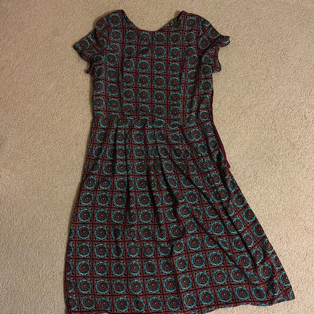 Magenta midi dress
